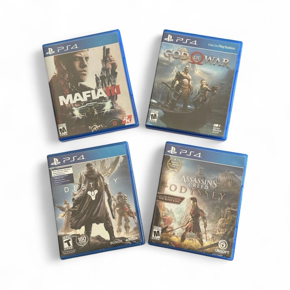 PS4 playstation 4 Game Lot CIB‎ Tested and Complete 4 Games Total Best Sellers